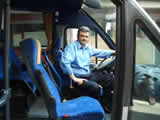Paul in his taxi 
