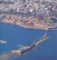 aeial view of the harbor