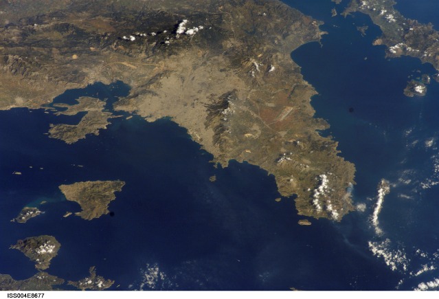 Athens Greece Satellite Imagery