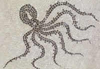 Octopus decorative bath mosaic