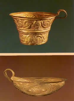 cups from the museum at chora