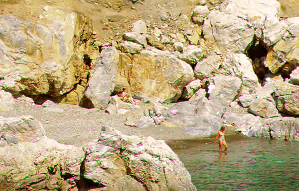 a hidden swimming cove