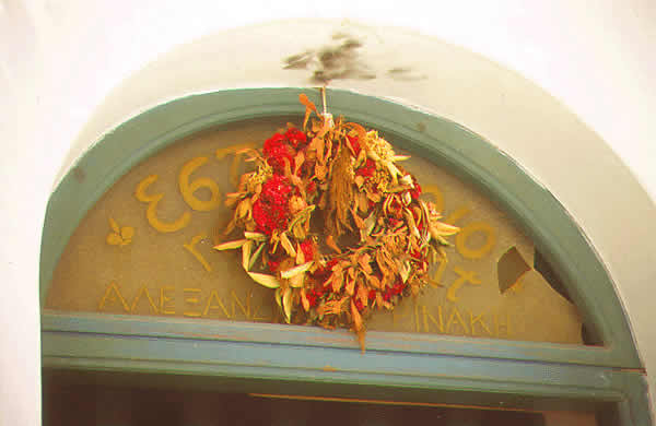 a splash of local decor via a herbal wreath