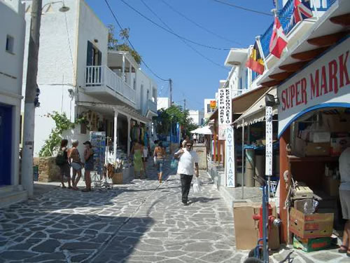 the town or anti-paros various scenes