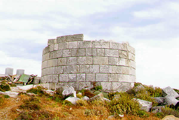 a hellenistic tower in ruins