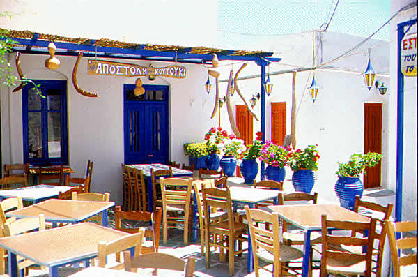 a taverna with outside tables