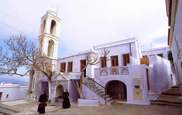 the monastery with its bell tower
