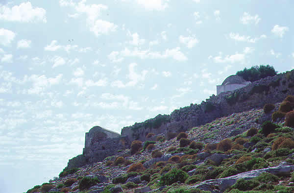 the medeival castle from below