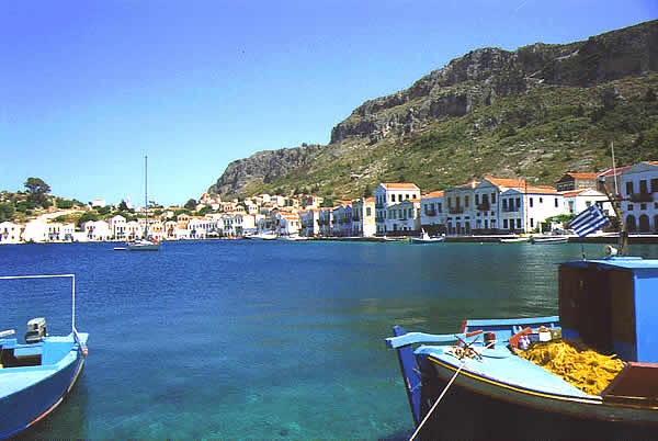  a view of the piort and fishing boats at rest