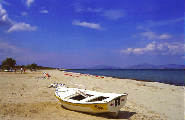 a nice beach with boat