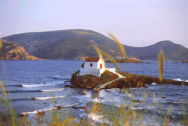 small island with chapel