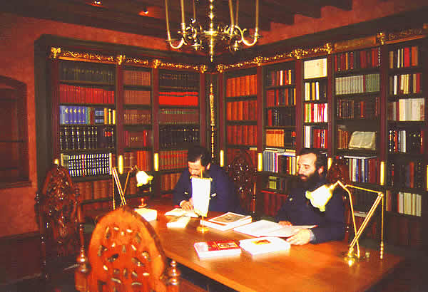 library with monks adding up days take