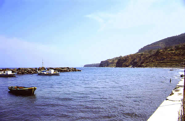 partial view of harbor and boats
