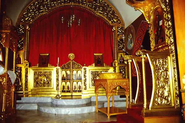 the iconostassis of the church