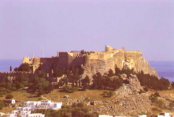 Lindos castle exterior view
