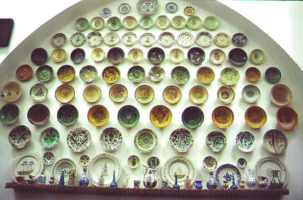 folk museum display of crockery
