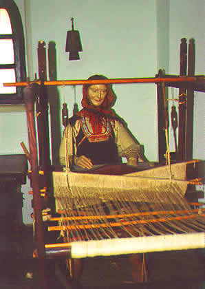 folk museum display of loom
