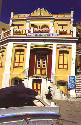 neo-classic facade in town of naval museum