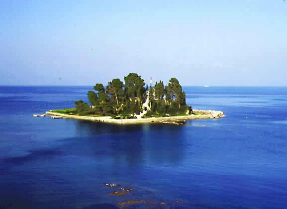 islet with trees