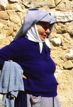 an elderly island resident female