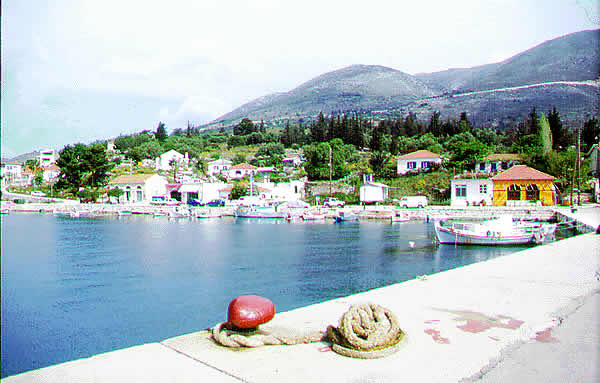 small port with quay wide view