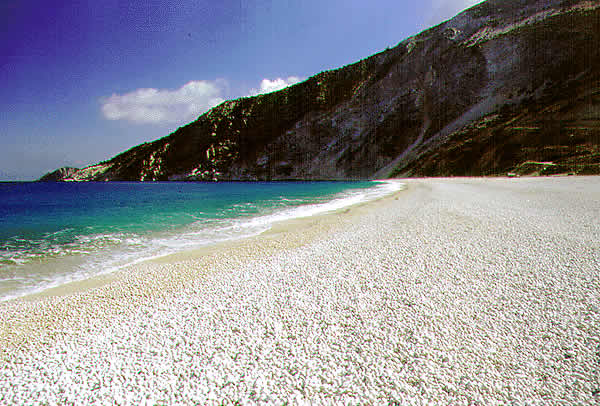 a lovely beach on the island