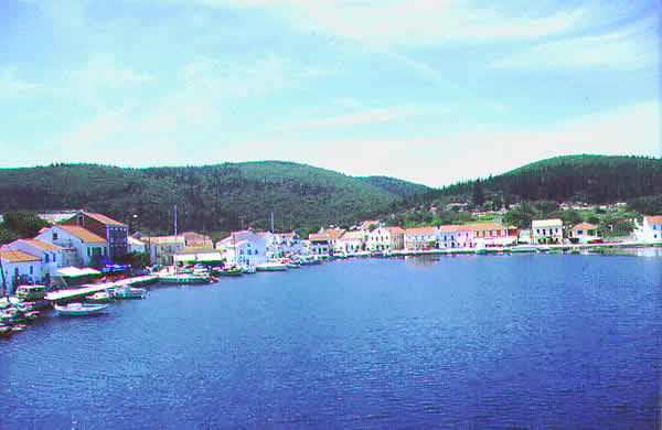 pretty little port with moored fishing boats