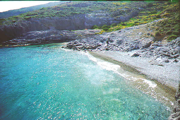 pebbly beach secluded