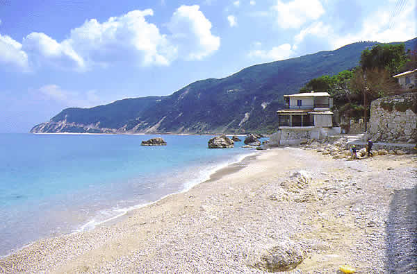 pebble beach on the island of lefkada