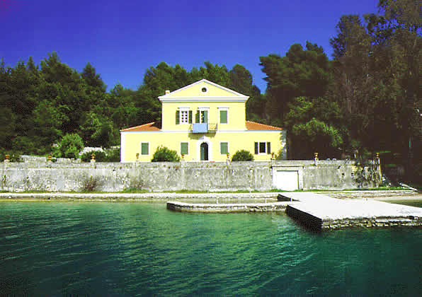house with stone jetty