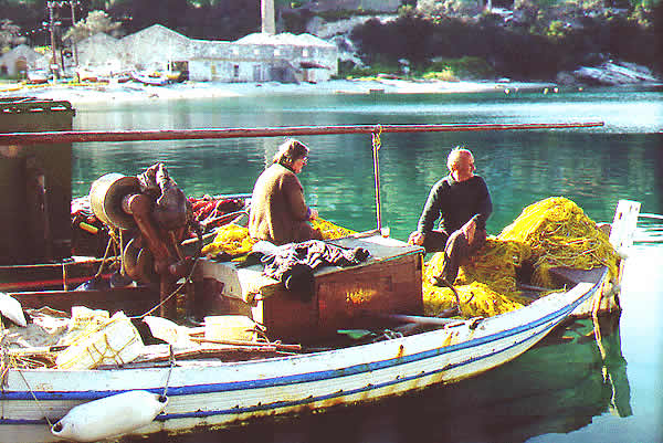 fisherfolk at work upon the water