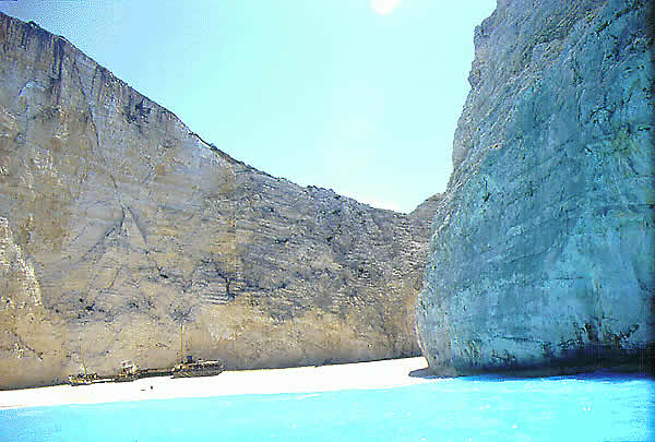beach with smugglers ship wreck