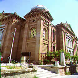a brownstone house