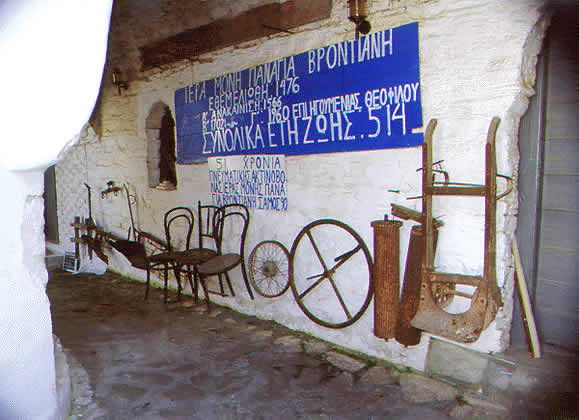 Monastery folk implement wall display
