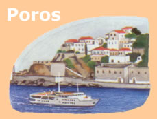 The 1 day cruise goes to Poros pictured here