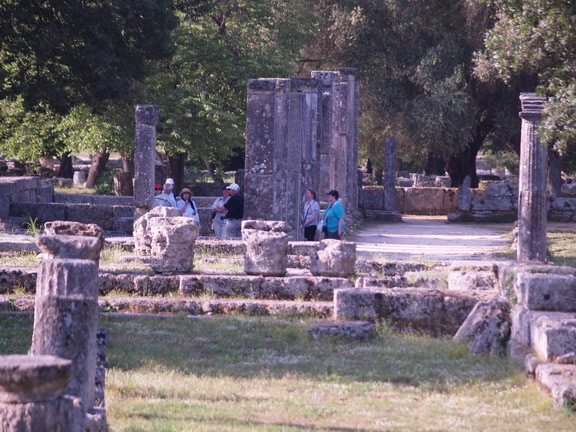 among the ruins of olympia